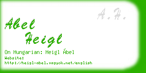 abel heigl business card