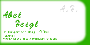 abel heigl business card